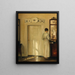 Woman having tea - Carl Holse — framed artwork on a wall
