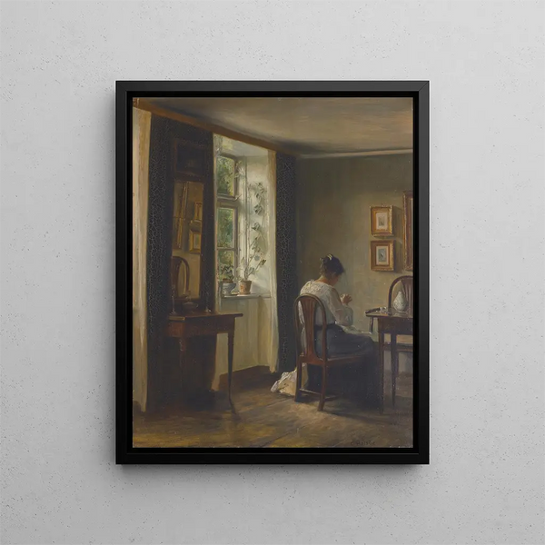 Carl Holse - Seamstress Sewing In An Interior.webp