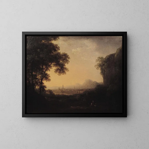 Paisaje romántico - Carl Johan Fahlcrantz — cuadro enmarcado en la pared