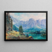 Hallstättersee con vista sobre Dachstein - Carl Kaiser-Herbst — cuadro enmarcado en la pared