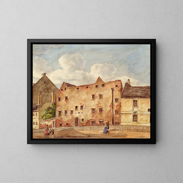 La vieille maison dans la rue verte Thorgasse n° 80 à Vienne-Rossau - Carl L. Wiesbeck — framed artwork on a wall