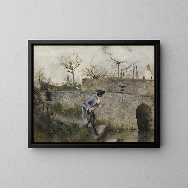 Una mordida - Carl Larsson — cuadro enmarcado en la pared