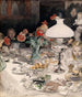Alrededor de la lámpara de la tarde - Carl Larsson — vista de la obra