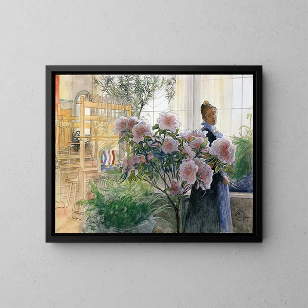 Azalée - Carl Larsson — cuadro enmarcado en la pared