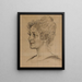 Estudio de la cabeza de la Sra. Signe Thiel - Carl Larsson — cuadro enmarcado en la pared