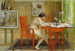 The model writing a postcard - Carl Larsson — artwork view
