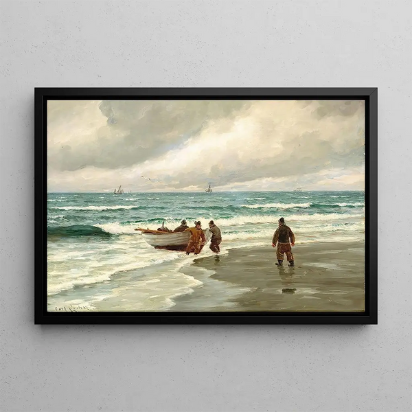 Carl Locher - Iland Motiv Fra Skagens Snderstrand Frisk Tiltagende Kuling.webp