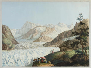 Carl Ludwig Hackert - Vu de la Mer de Glace et de lHopital de Blair du Sommet du Montanvert dans le mois dAoust 1781.webp