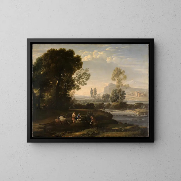 La fuga a Egipto - Carl Ludwig Kaaz — cuadro enmarcado en la pared