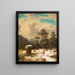 Winter Atmosphere Painting - Carl Ludwig Scheins — framed artwork on a wall