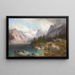Vue sur le mont Zugspitze et le lac Eibsee - Carl Millner — framed artwork on a wall