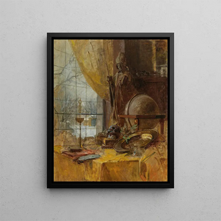 View of the Studio - Carl Moll — framed artwork on a wall