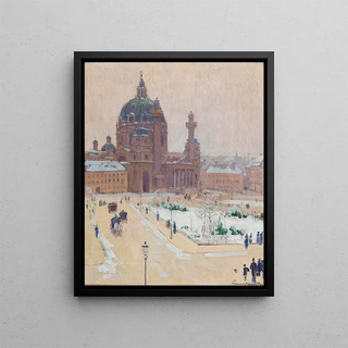 Carl Moll - Church of St Charles in winter.webp