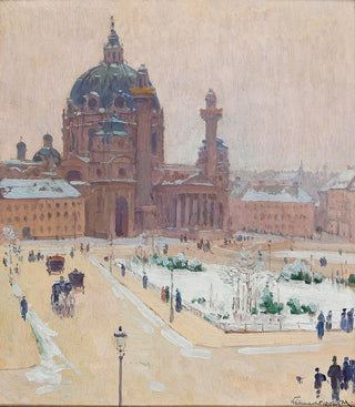 Carl Moll - Karlskirche im Winter Church of St Charles in winter.webp