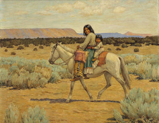 Carl Moon - Apache Mother and Children on Horseback.webp