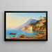 Vista de la costa amalfitana - Carl Morgenstern — cuadro enmarcado en la pared