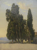 Ciprés en el parque de la Villa d'Este - Carl Morgenstern — vista de la obra