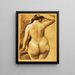 Vue arrière d'une femme nue - Carl Newman — framed artwork on a wall