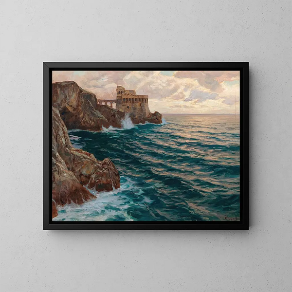 Rupture de mer con castillo - Carl O'Lynch de Town — cuadro enmarcado en la pared