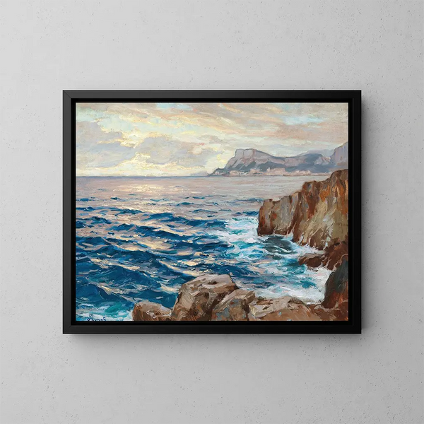 Vue de la baie de Monaco - Carl O'Lynch de Town — cuadro enmarcado en la pared