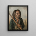 Portrait of a Tungu man - Carl Peter Mazer — framed artwork on a wall