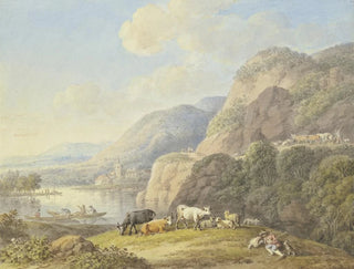Carl Philipp Schallhas - Berglandschaft mit einem See.webp