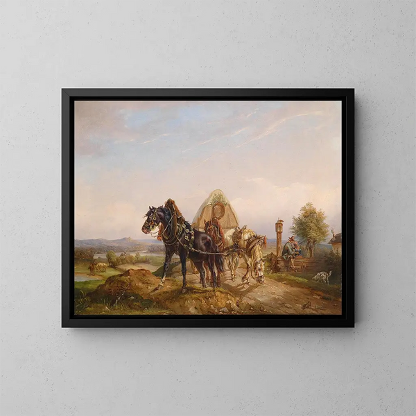 El cochero zrtlique - Carl Pischinger — cuadro enmarcado en la pared