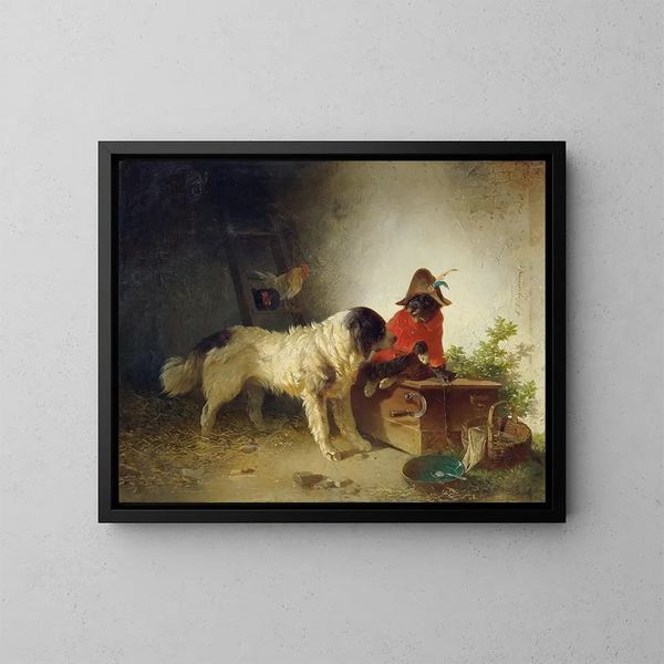Bons amis - Carl Pischinger — cuadro enmarcado en la pared