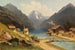El Sixenhof junto al lago Achensee en Tirol - Carl Prestele — vista de la obra
