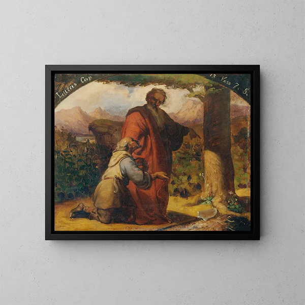 La parábola del higuera estéril - Carl Rahl — cuadro enmarcado en la pared