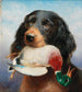 Setter Gordon con pato colvert - Carl Reichert — vista de la obra