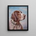 Retrato de perro - Carl Reichert — cuadro enmarcado en la pared