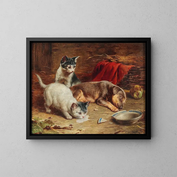 En la despensa - Carl Reichert — cuadro enmarcado en la pared