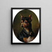 Pinscher con collar de campanillas - Carl Reichert — cuadro enmarcado en la pared