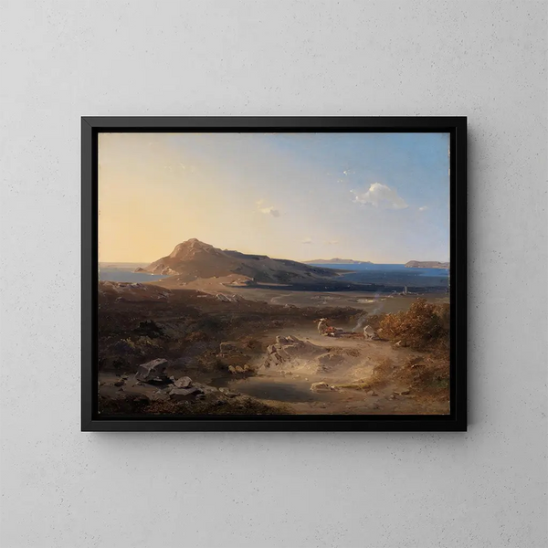 L'île de Délos - Carl Rottmann — cuadro enmarcado en la pared