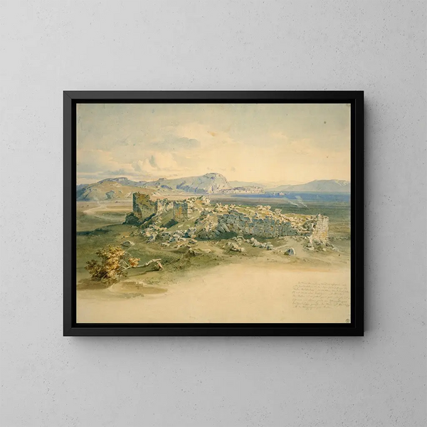 Tirynthe - Carl Rottmann — cuadro enmarcado en la pared