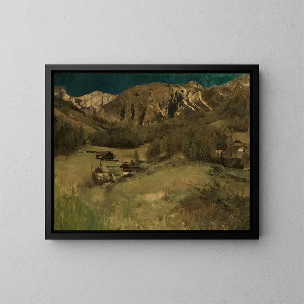 Landscape Painting of Tyrol - Carl Schuch — framed artwork on a wall