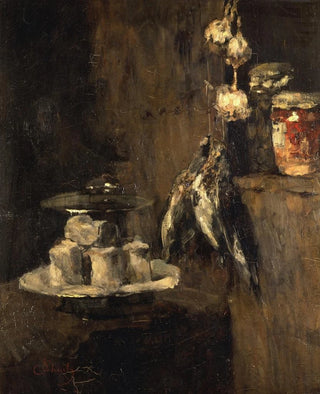 Carl Schuch - Still Life with Partridges and Cheese.webp