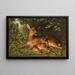 A doe with fawn - Carl Schweninger Jr — framed artwork on a wall