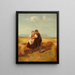 Niño y niña en un campo de maíz - Carl Spitzweg — cuadro enmarcado en la pared