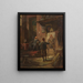 El pintor en el taller - Carl Spitzweg — cuadro enmarcado en la pared