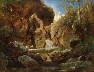 Carl Spitzweg - Felsenkessel mit Wildwasser.webp