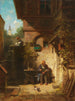 Waiting for the newspaper - Carl Spitzweg — artwork view