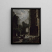 Scene in moonlight with castle ruins - Carl Spitzweg — framed artwork on a wall