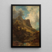 Gorge de la vallée con pastora - Carl Spitzweg — cuadro enmarcado en la pared