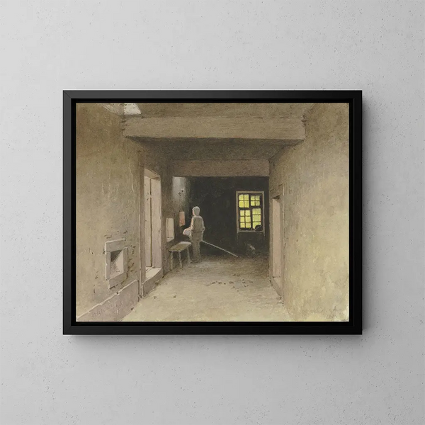 Boulangerie en Salzschlirf, 9 de agosto de 1880 - Carl Theodor Reiffenstein — cuadro enmarcado en la pared