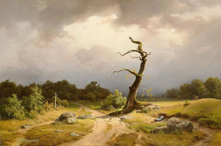 Carl Theodor Reiffenstein - Landschaft bei heranziehendem Gewitter.webp