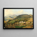 Vista del dominio de Saint-Christoph, Saint-Christophen cerca de Prigglitz, Baja Austria - Carl Thöndel — cuadro enmarcado en la pared