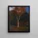 Landscape of Worpswede Young Birch by the Road - Carl Vinnen — framed artwork on a wall