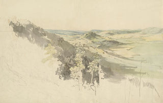Carl Wagner - Hilly Landscape with Landsberg Castle.webp